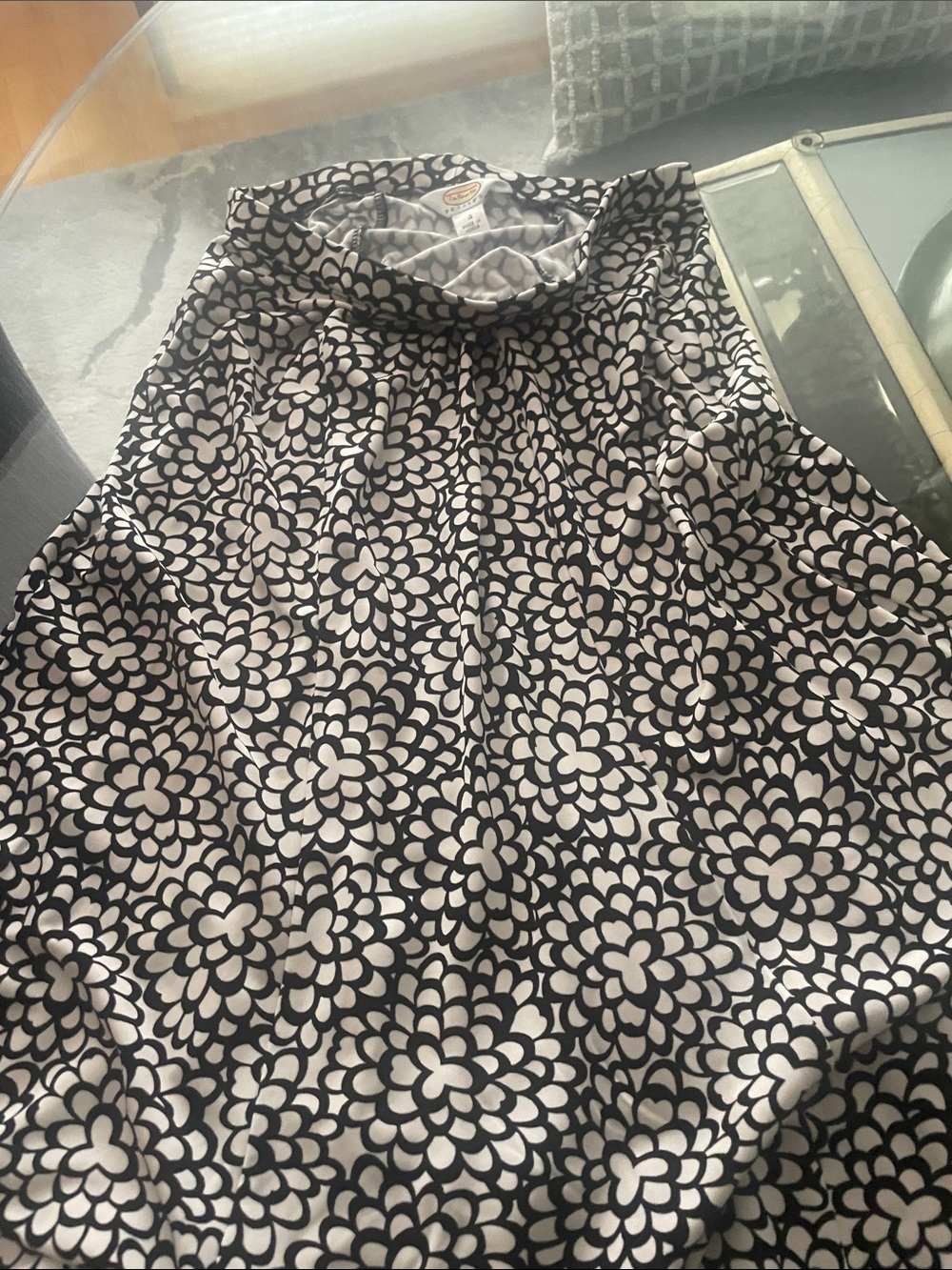 Talbots Black and White Patterned skirt